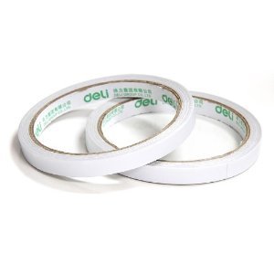 Deli 得力 得力30400 棉纸双面胶带 双面粘胶 0.9CM宽两面胶 胶带 得力文具-办公用品-亚马逊中国